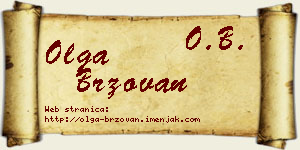 Olga Brzovan vizit kartica